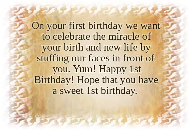 Birthday Wish For One Year Old Baby Boy
