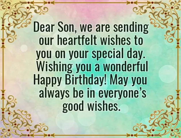 Birthday Wishes For A Lovely Son