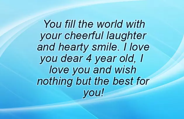 4 Year Old Birthday Greetings