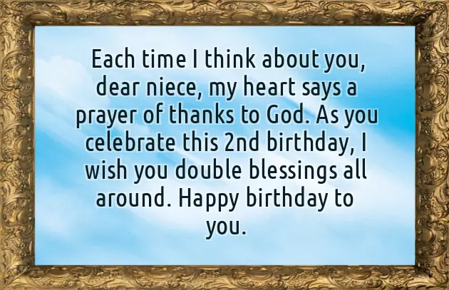 2 Year Niece Birthday Wishes