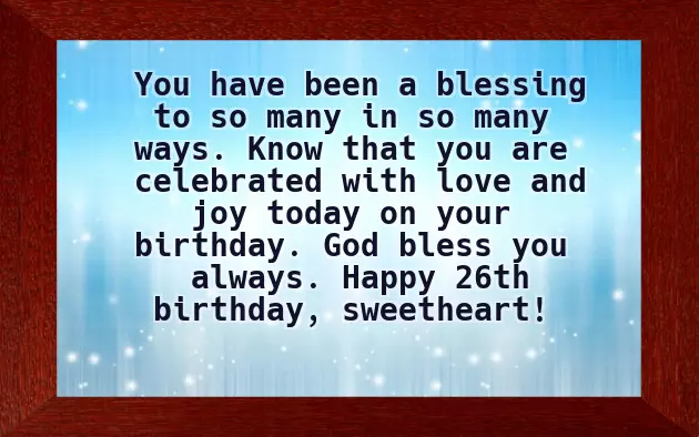 26Th Birthday Wishes For Boyfriend