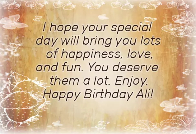 Happy Birthday Ali Happy Birthday Ali