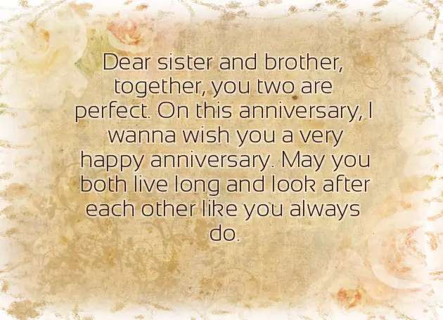 Happy Anniversary To Sister And Brother In Law Happy Anniversary To Sister And Brother In Law