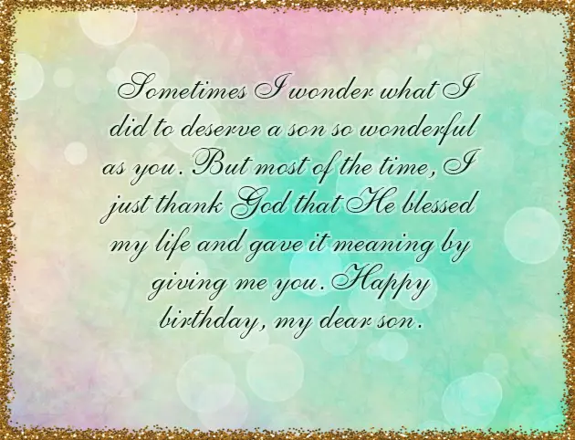 Happy Birthday Wishes For Lovely Son