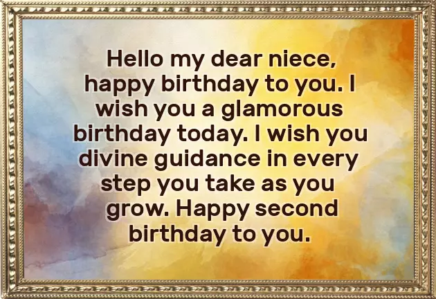 2 Year Niece Birthday Wishes