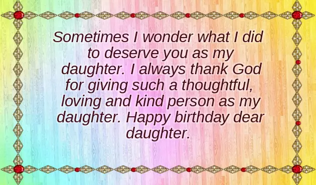 Greetings For A Daughter
