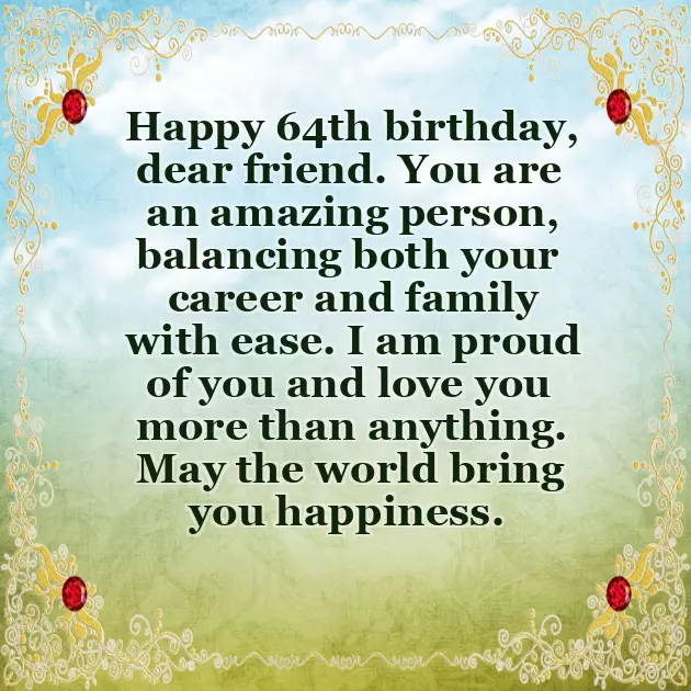 Funny 64Th Birthday Wishes