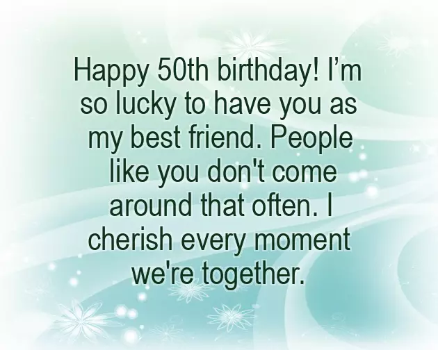 50Th Birthday Wishes To A Friend