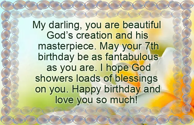 7Th Birthday Message For Niece 7Th Birthday Message For Niece