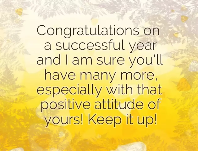 Congratulations On 1 Year Anniversary At Work