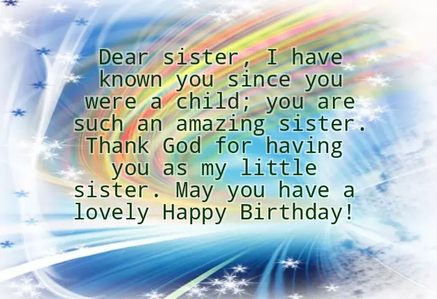 Best Wishes For Younger Sister Birthday
