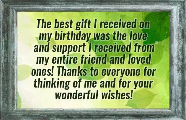 Thank You Everybody For Birthday Wishes