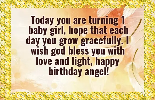 Birthday Wishes For Baby Girl 1St Birthday