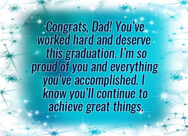 Congratulations To Father