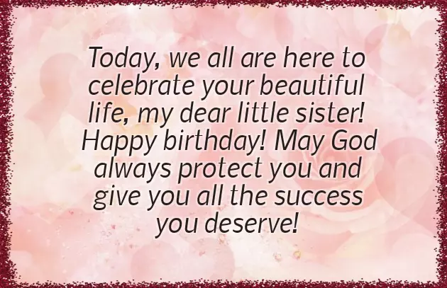 25Th Birthday Wishes For Sister