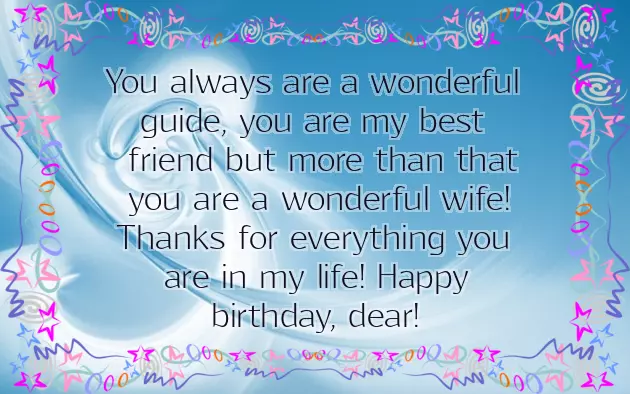 Birthday Status For Wife In English