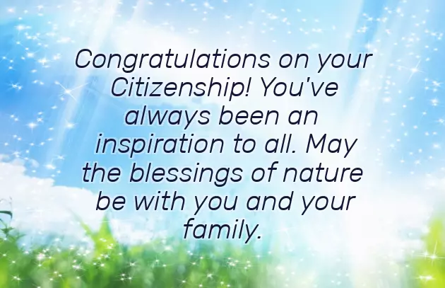 Congratulations On Your Citizenship