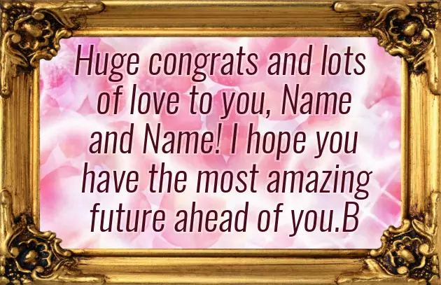 Congratulations With Wedding Wishes