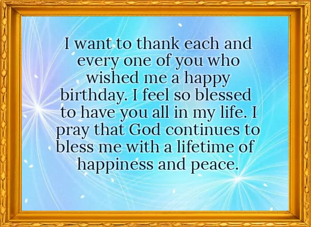 Thank You All For The Warm Wishes