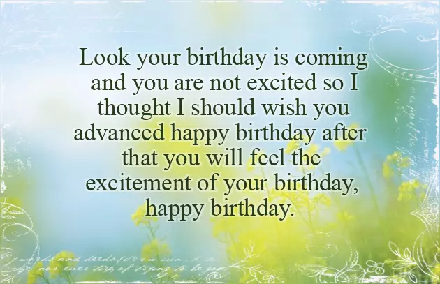 Advance Mein Happy Birthday