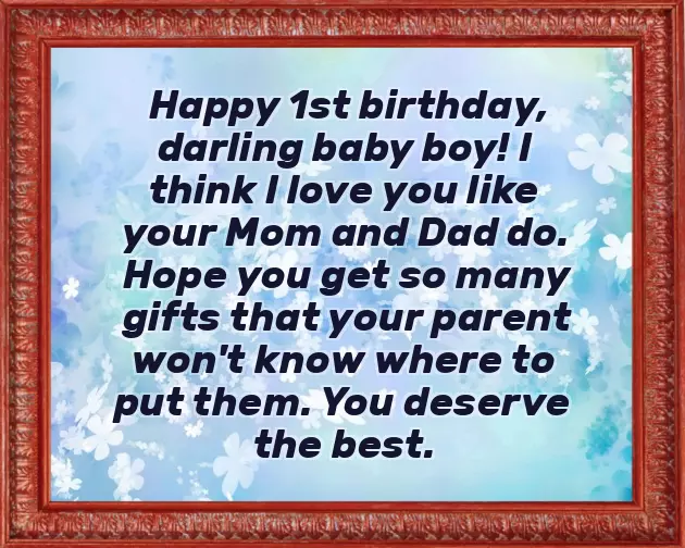 Birthday Wishes For One Year Boy Birthday Wishes For One Year Boy