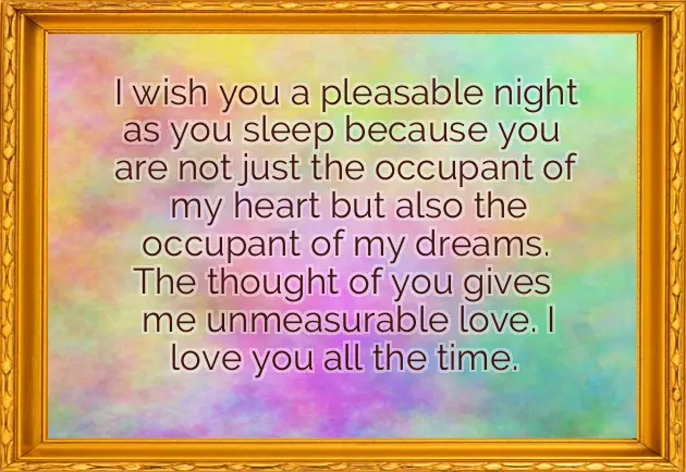 Sweet Good Night For Him