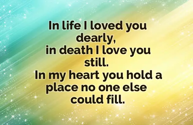 Memorial Verses For Son