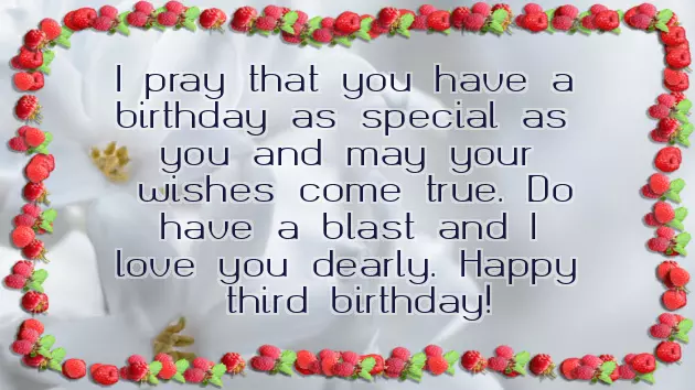 3 Year Old Boy Birthday Wishes