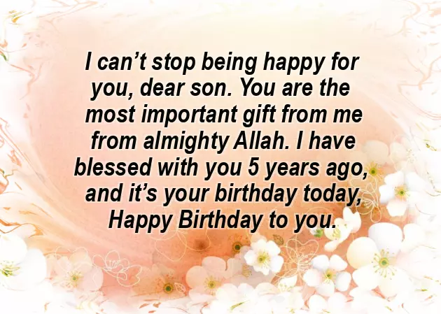 Birthday Wishes For 5 Year Child