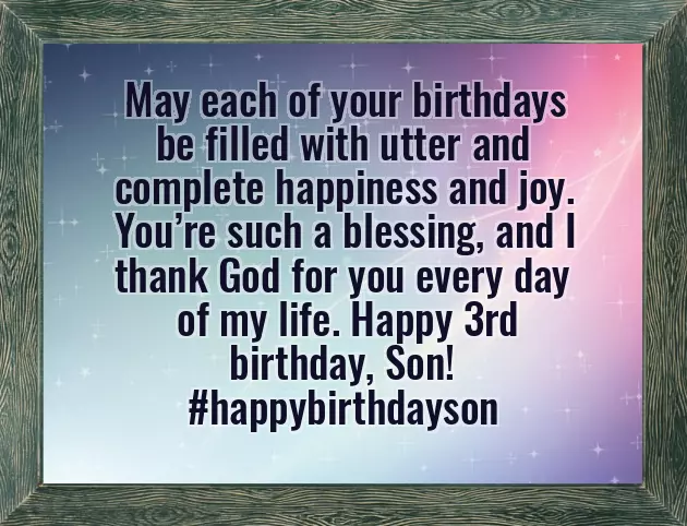 Happy 3Rd Birthday To My Son