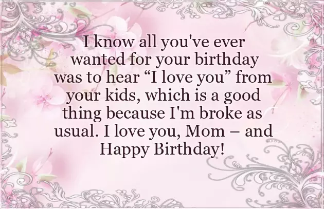 Happy Birthday Text For Mum