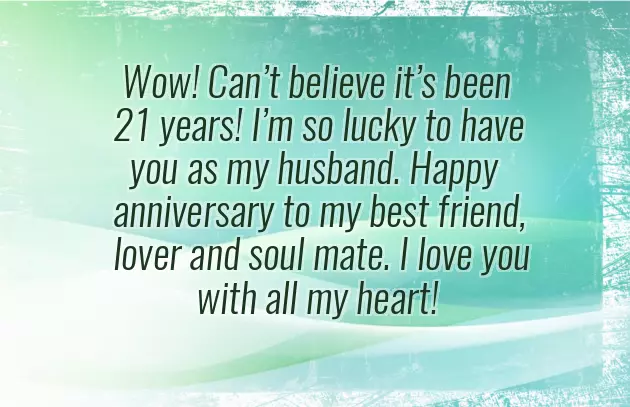 Happy 21St Anniversary To My Husband