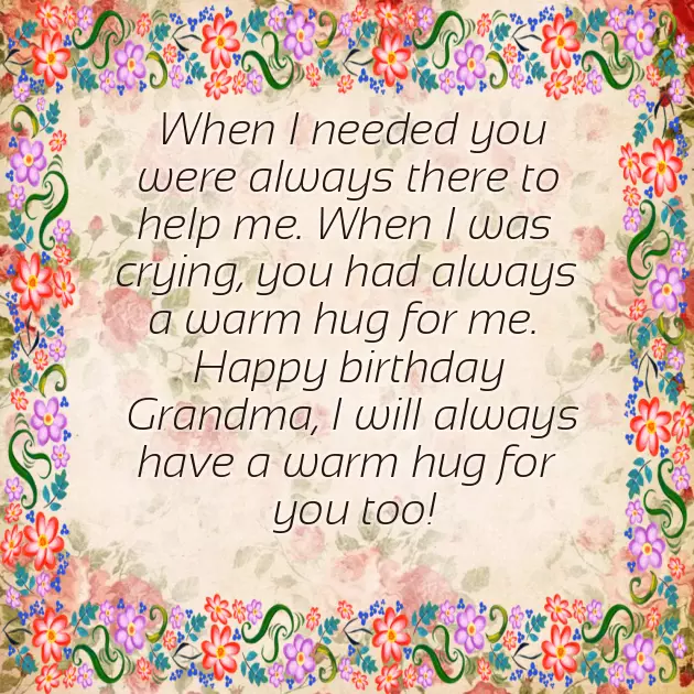 Wishing My Grandmother Happy Birthday