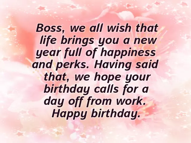 Birthday Wishes Boss Funny