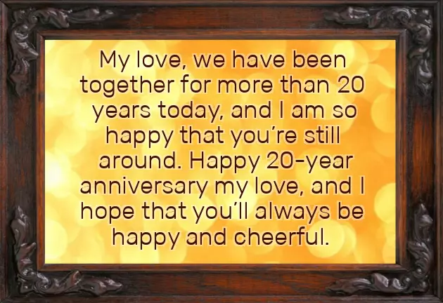 Happy 20Th Anniversary To My Husband Happy 20Th Anniversary To My Husband