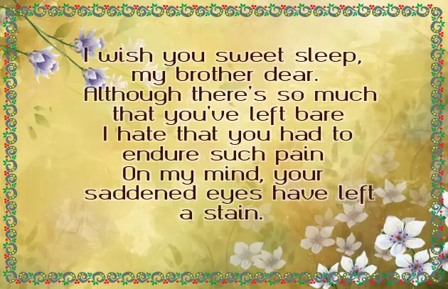 Poem For My Brother In Heaven Poem For My Brother In Heaven