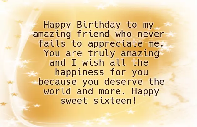 Birthday Wish For 16 Year Old Boy