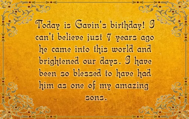 Happy Birthday Gavin Happy Birthday Gavin