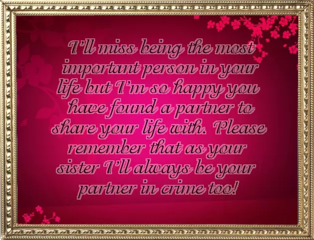 Wedding Wishes To Elder Sister