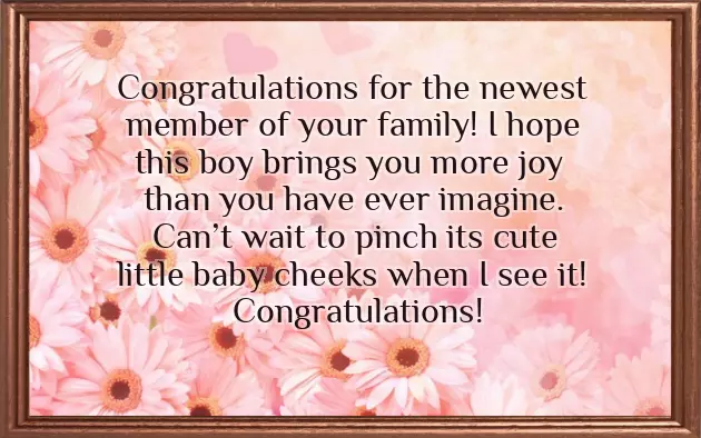 Congratulations Sister For New Baby Boy