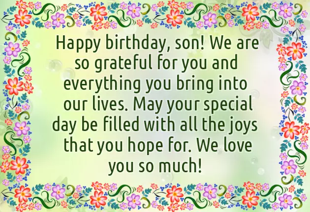 Birthday Wishes On Son