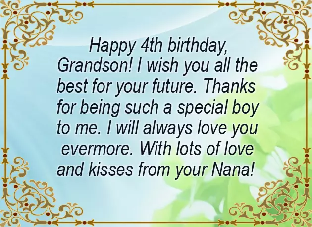 Happy Birthday Wishes To 4 Year Old Boy