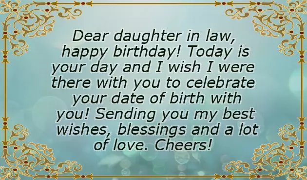 Birthday Wishes For Daughter In Law From Father In Law