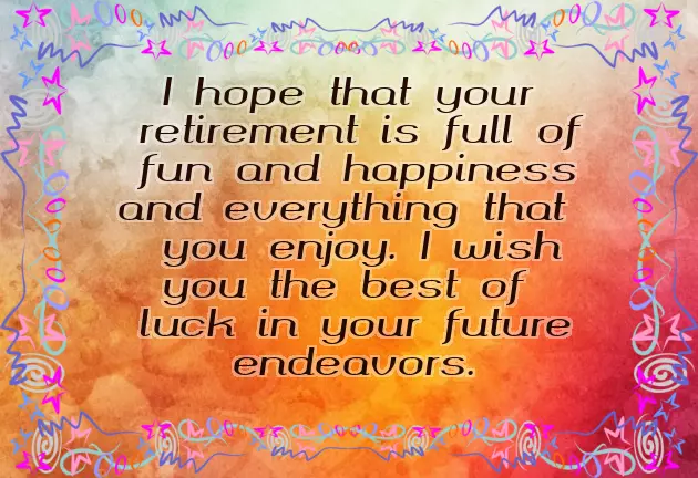 Retirement Greeting Words Retirement Greeting Words