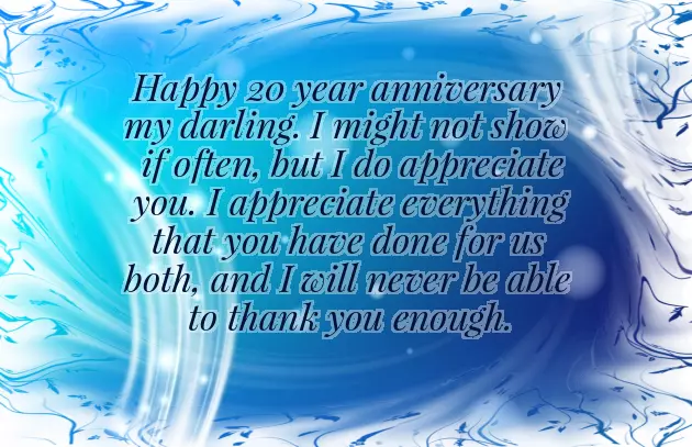 20Th Wedding Anniversary Message 20Th Wedding Anniversary Message
