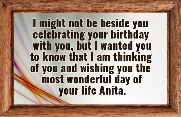 Happy Birthday To You Anita