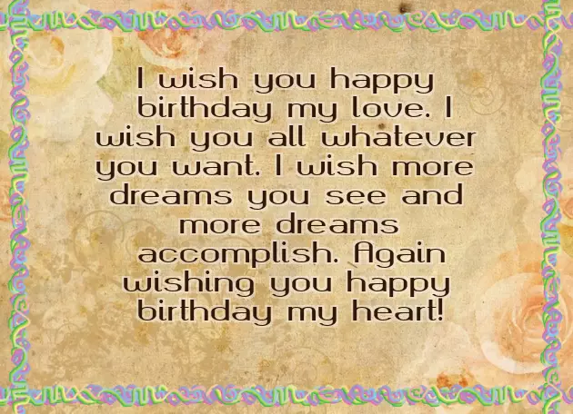 Boyfriend Romantic Birthday Wishes