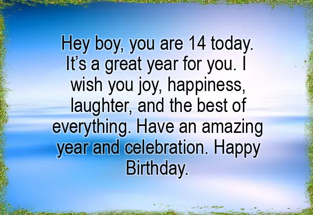 14 Year Old Son Birthday Wishes 14 Year Old Son Birthday Wishes