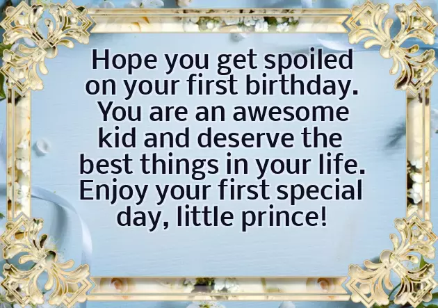 Happy First Birthday Boy