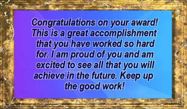 Congratulations Message On Award Congratulations Message On Award